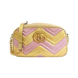 Gucci Shoulder Bag Leather Gold